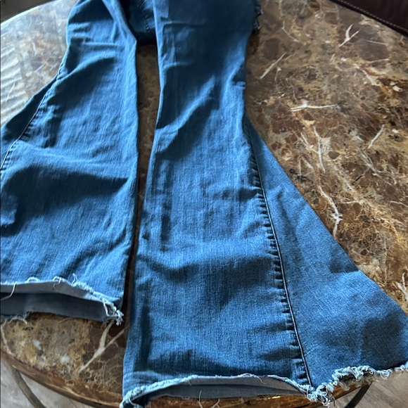 Mumu Blue  Denim Flare Overalls - Women Jeans - Picture 8 of 11